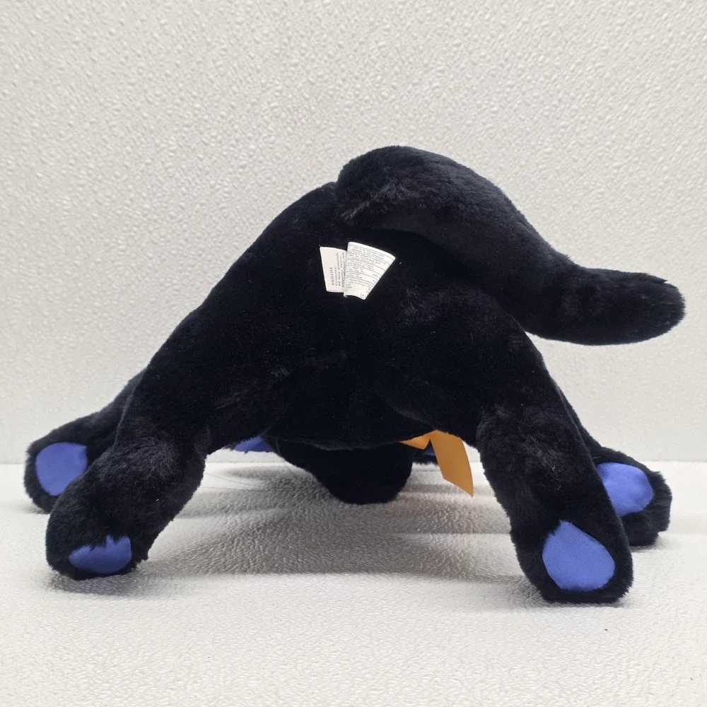 Vintage Hallmark Midnight Halloween Black Cat Blue Paws & Ears Plush